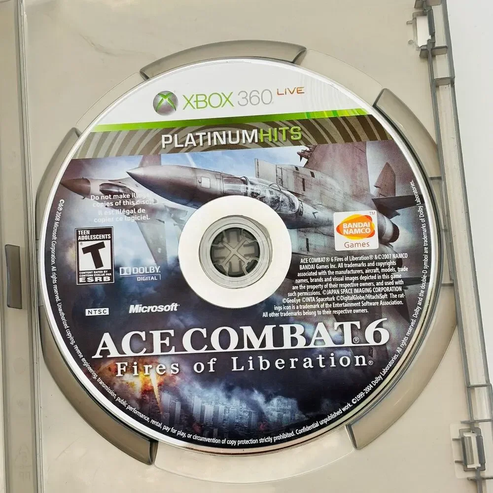 Ace Combat 6 Fires of Liberation Xbox 360 Complete CIB Platinum Hits. Works